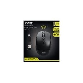 Souris USB Silent Professional 3 boutons et molette de défilement Double connectivité USB-A et USB-C Clic silencieux pou
