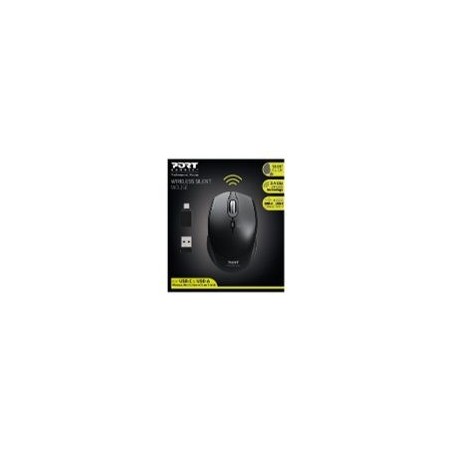 Souris USB Silent Professional 3 boutons et molette de défilement Double connectivité USB-A et USB-C Clic silencieux pou