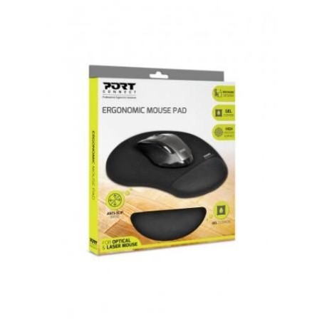 Tapis de souris ergonomique Coussin en gel pour un maintien optimal sans douleur ni pression Revêtement en lycra souple