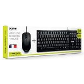 Pack Clavier & Souris Filaire 2 en 1 Compatible Windows, IOS et Android Configuration Plug & Play