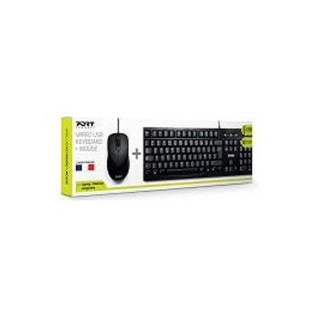 Pack Clavier & Souris Filaire 2 en 1 Compatible Windows, IOS et Android Configuration Plug & Play