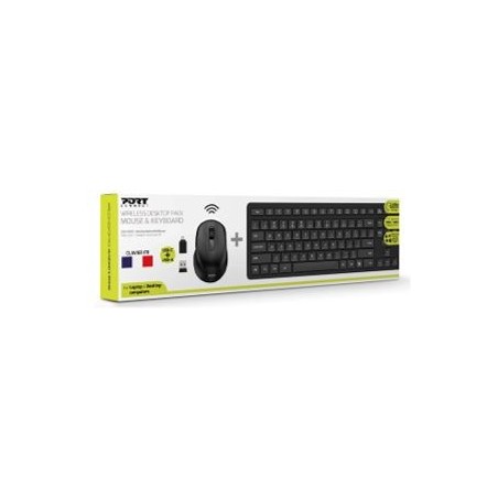 Pack Clavier & Souris Sans Fil 2 en 1 Connectivité combinée USB-A et USB-C Technologie sans fil 2,4 Ghz (portée 20 mètre