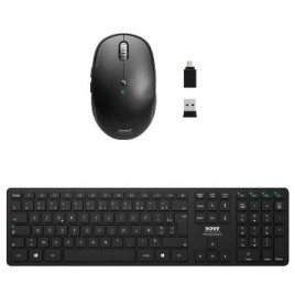 Pack Sans Fil Bluetooth : Clavier & Souris Azerty Design ultra slim et élégant USB-A & USB-C 109* touches ciseaux confo