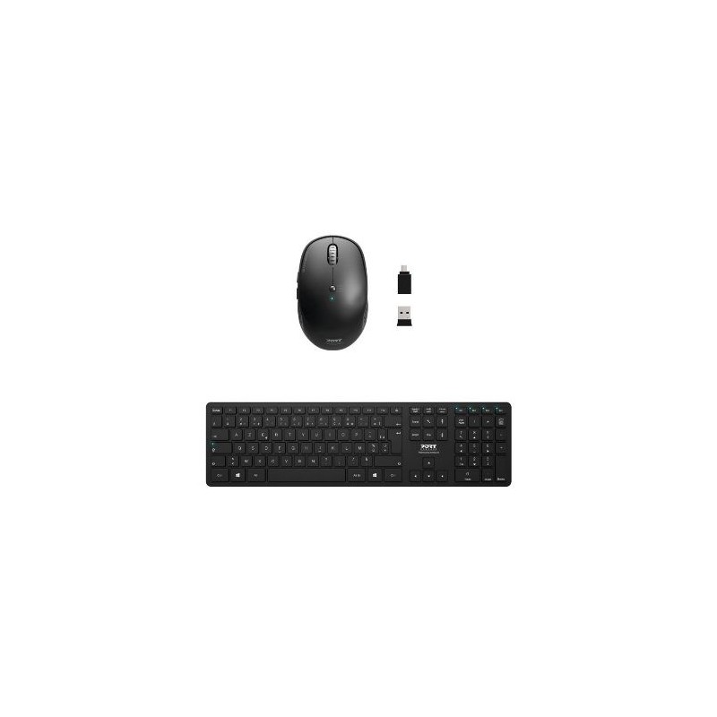 Pack Sans Fil Bluetooth : Clavier & Souris Azerty Design ultra slim et élégant USB-A & USB-C 109* touches ciseaux confo