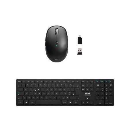 Pack Sans Fil Bluetooth : Clavier & Souris Azerty Design ultra slim et élégant USB-A & USB-C 109* touches ciseaux confo