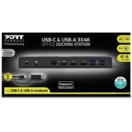 Station d'accueil à triple écran avec une puissance de 85 W Connectivité double USB Type C et USB 3.0 Charge les ordinat