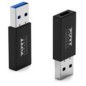 Convertisseur USB-A vers USB-C - Pack double Convertit un port USB-A en port USB-C Pack double : 2 convertisseurs inclus