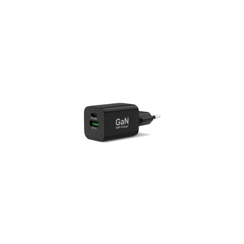 Chargeur GaN 45W - USB-C et USB-A Technologie au nitrure de gallium (GaN) : plus efficace, plus petite, plus légère et m
