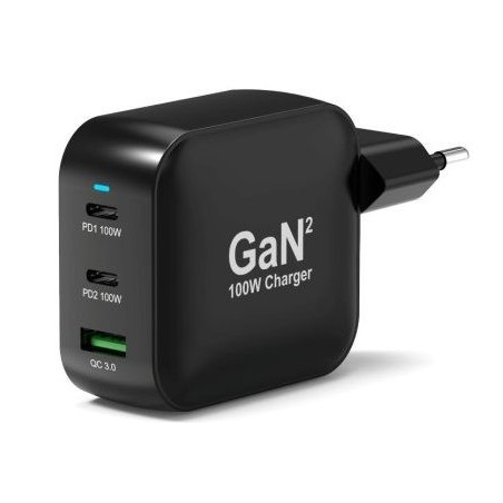 Technologie GaN2 : plus efficace, plus petit et moins énergivore que les chargeurs standard 100W puissance totale : char