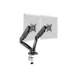 Bras pour moniteur de bureau double écran - Noir Compatible avec écran jusqu’à 32’’ Fixation pour support de bureau / VE
