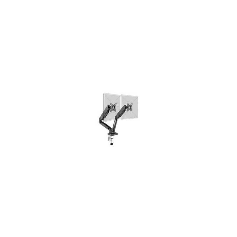 Bras pour moniteur de bureau double écran - Noir Compatible avec écran jusqu’à 32’’ Fixation pour support de bureau / VE