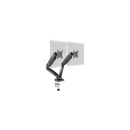 Bras pour moniteur de bureau double écran - Noir Compatible avec écran jusqu’à 32’’ Fixation pour support de bureau / VE