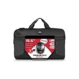 Le Bundle PREMIUM se compose d’une sacoche pour ordinateur portable et d’une souris sans fil. La sacoche est compacte e