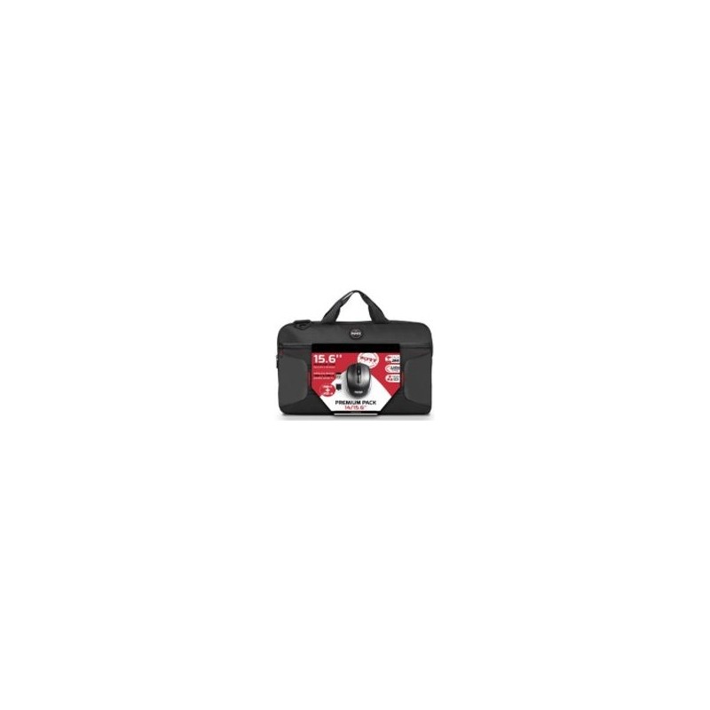 Le Bundle PREMIUM se compose d’une sacoche pour ordinateur portable et d’une souris sans fil. La sacoche est compacte e