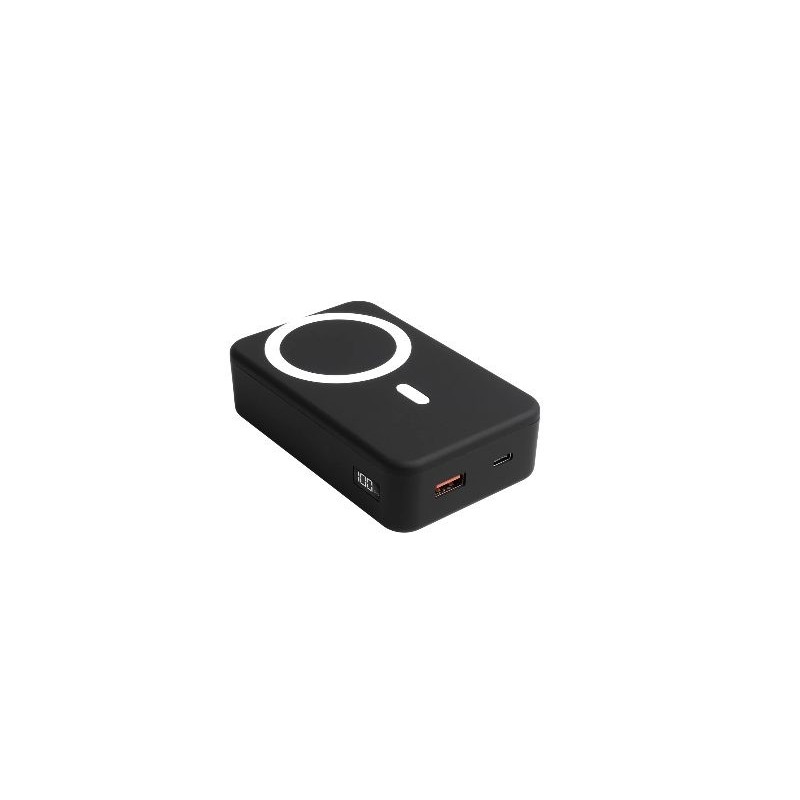 POWERBANK MAGNETIQUE 20K mAh - COMPATIBLE APPLE MAGSAFE Connecteurs USB-C/USB-A Support et affichage numérique