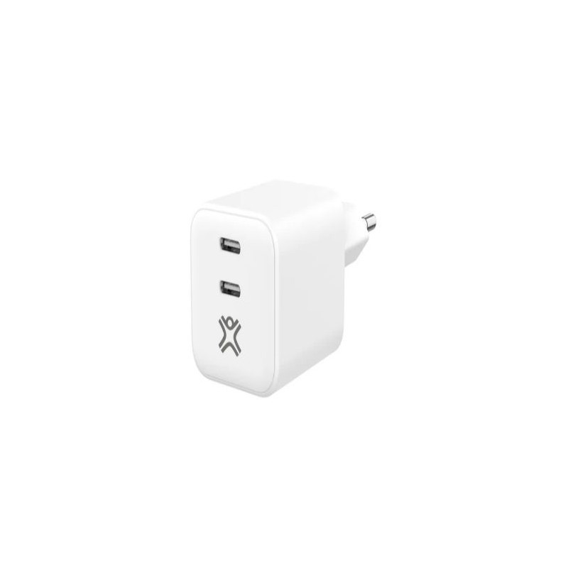 POWER DELIVERY DOUBLE USB-C CHARGEUR MURAL 65W - pour MacBook Pro 13' - 2 * USB-C 30W certifié GRS - 100% plastique recy