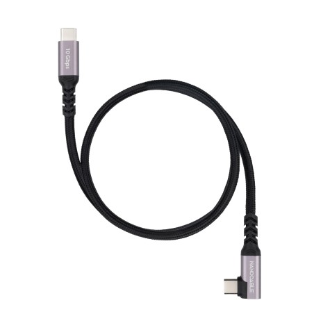 NANOCABLE Câble USB-C (M/M) 3.1 coudé 100W/5A 4K | Atout PC's Reunion