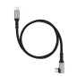 NANOCABLE Câble USB-C (M/M) 3.1 coudé 100W/5A 4K/60Hz 1.0m Noir