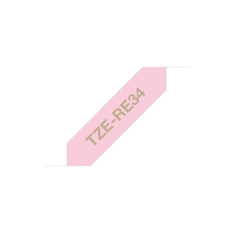 Brother TZERE34 Ruban Or / Rose 12mm