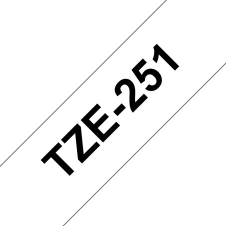RUBAN noir/blanc 24mm P-TOUCH | Atout PC's Reunion