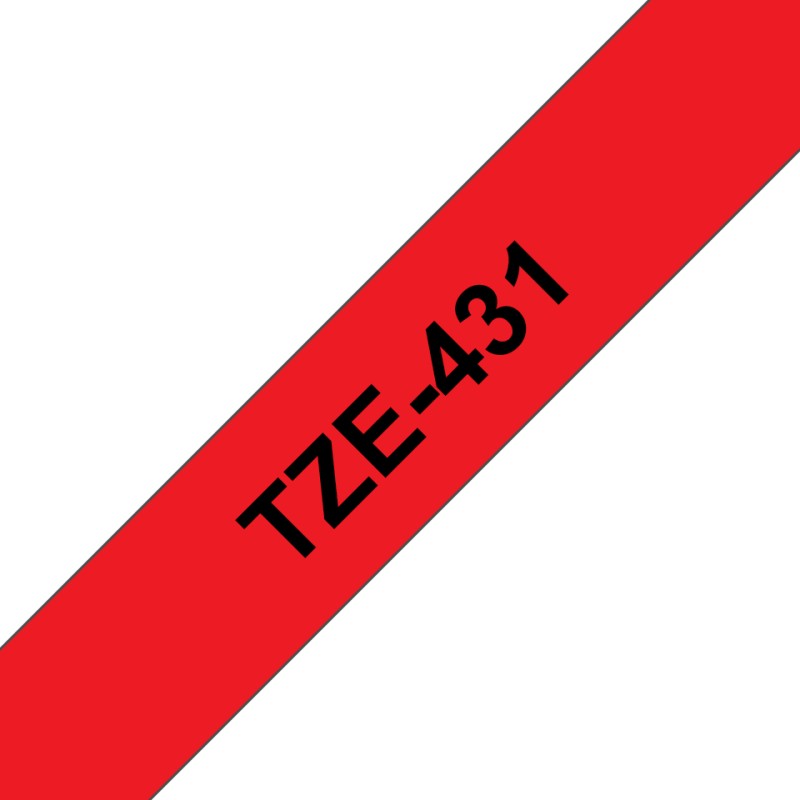 BROTHER RUBAN TZE431 12 mm Noir / Red