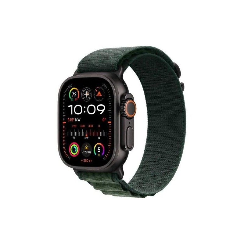 MONTRE APPLE WATCH Ultra 2 Black titanium 49mm 4G dark green alpine l MONTRE APPLE WATCH Ultra 2 Black titanium 49mm 4G dark green alpine l