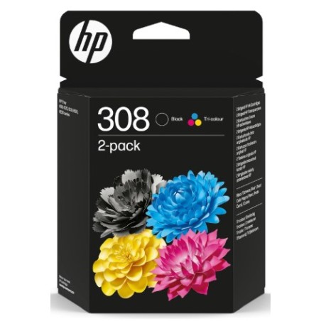 HP 308 Black/Tri-Color Ink Cartridge Combo 2-Pac | Atout PC's Reunion