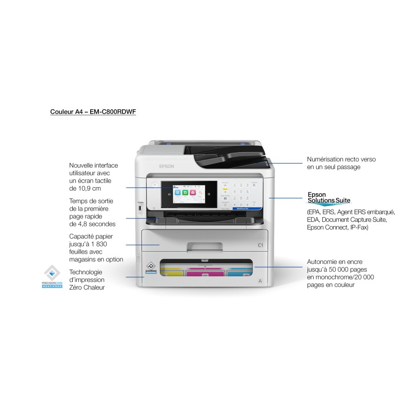 WorkForce Pro EM-C800 RDWF - MFP A4 COULEUR SCAN RV