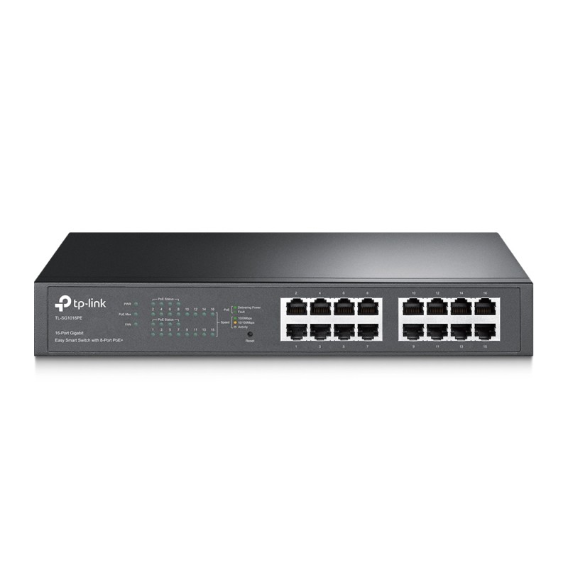 TP-LINK TL-SG1016PE SWITCH 16xGbL dont 8 PoE+ (110W) rackable