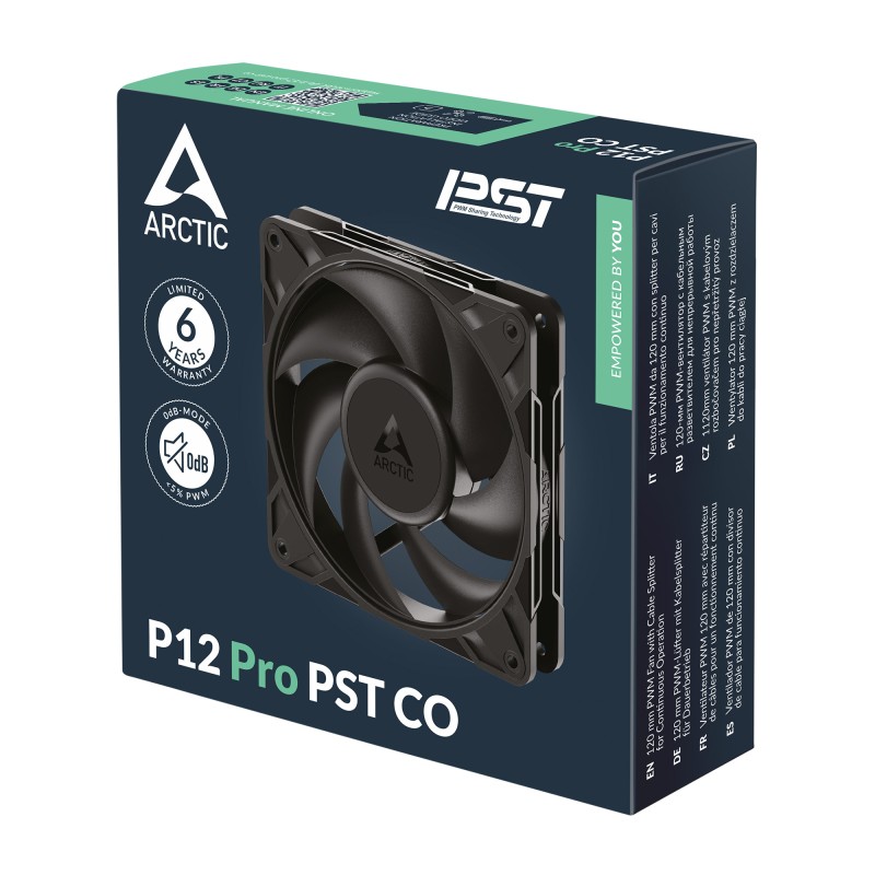Ventilateur de boitier Arctic P12 Pro PST Low Noise - 12cm (Noir) - A