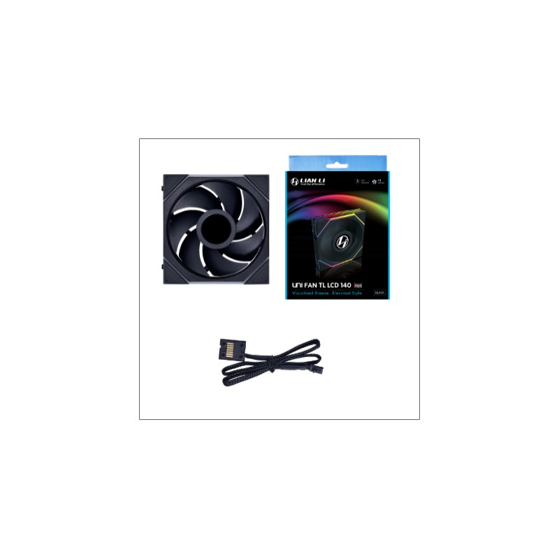 Ventilateur de boitier Lian Li Uni Fan TL LCD Flex - 12cm (Noir) - G9