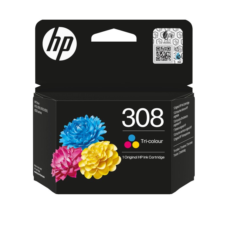 HP 308 Tri-color Original Ink Cartridge/COMMANDE